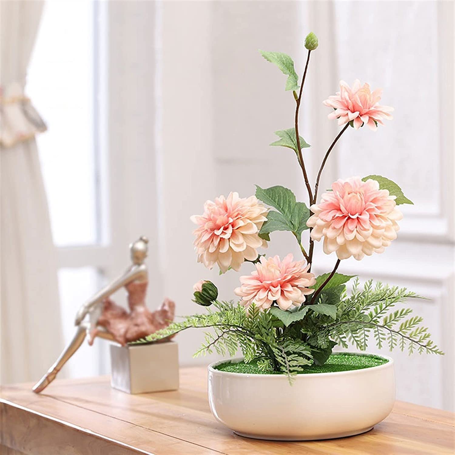 Amazon｜一輪挿し フェイク牡丹の花の花瓶シンプルなピンクの花の装飾